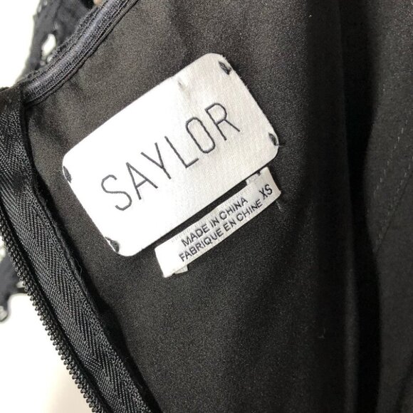 SAYLOR  Black Lace Overlay Dress Size XS - Picture 7 of 9